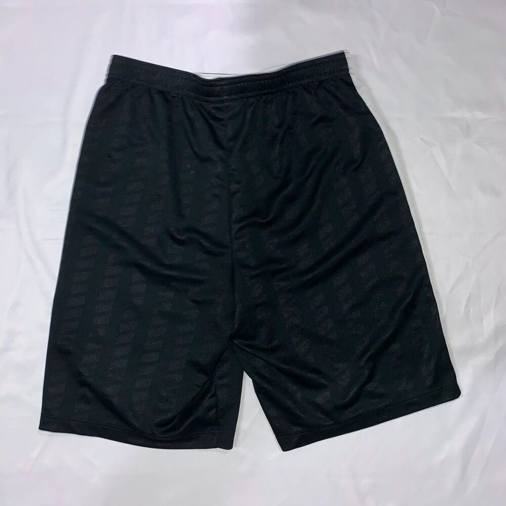Nike 90s Vintage Satin Nylon Glanz Soccer Shorts Black White Small - Picture 9 of 10